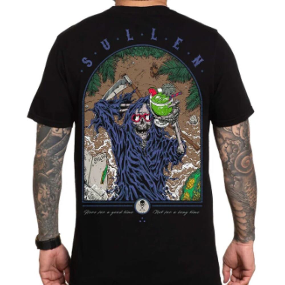 Sullen Men's Good Times The reaper Premium Graphic Tee T-Shirt S Cali Skate 4095